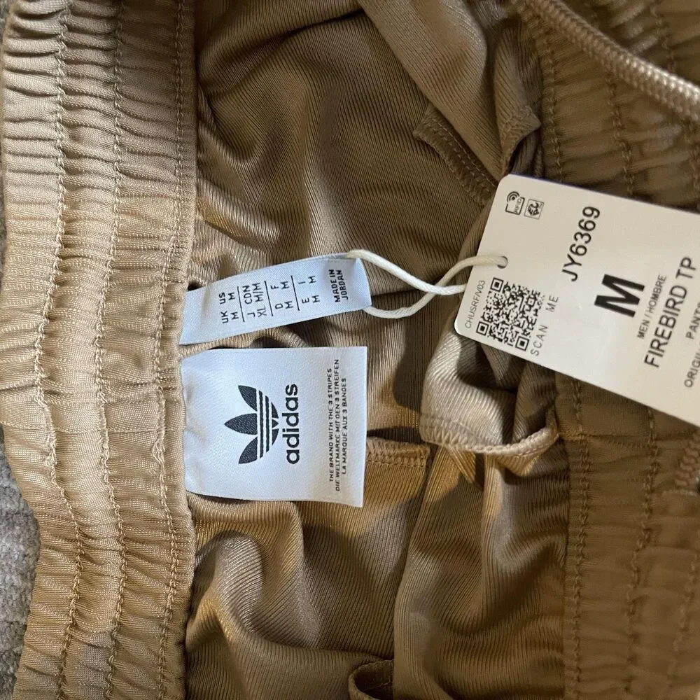 Adidas Originals Firebird Track Suit Mens Medium Beige 3-Stripes JY6366 JY6369
